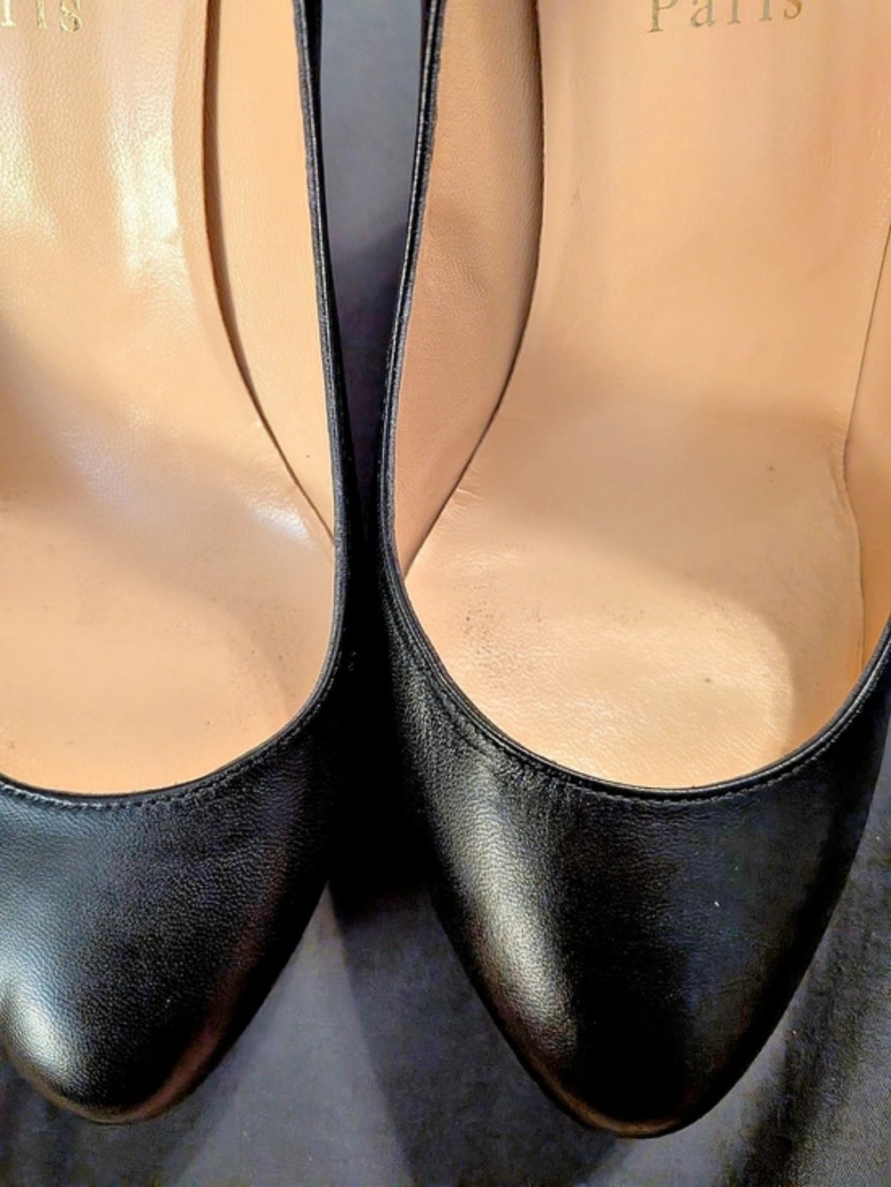 Christian Louboutin Black Pointed-Toe Heels